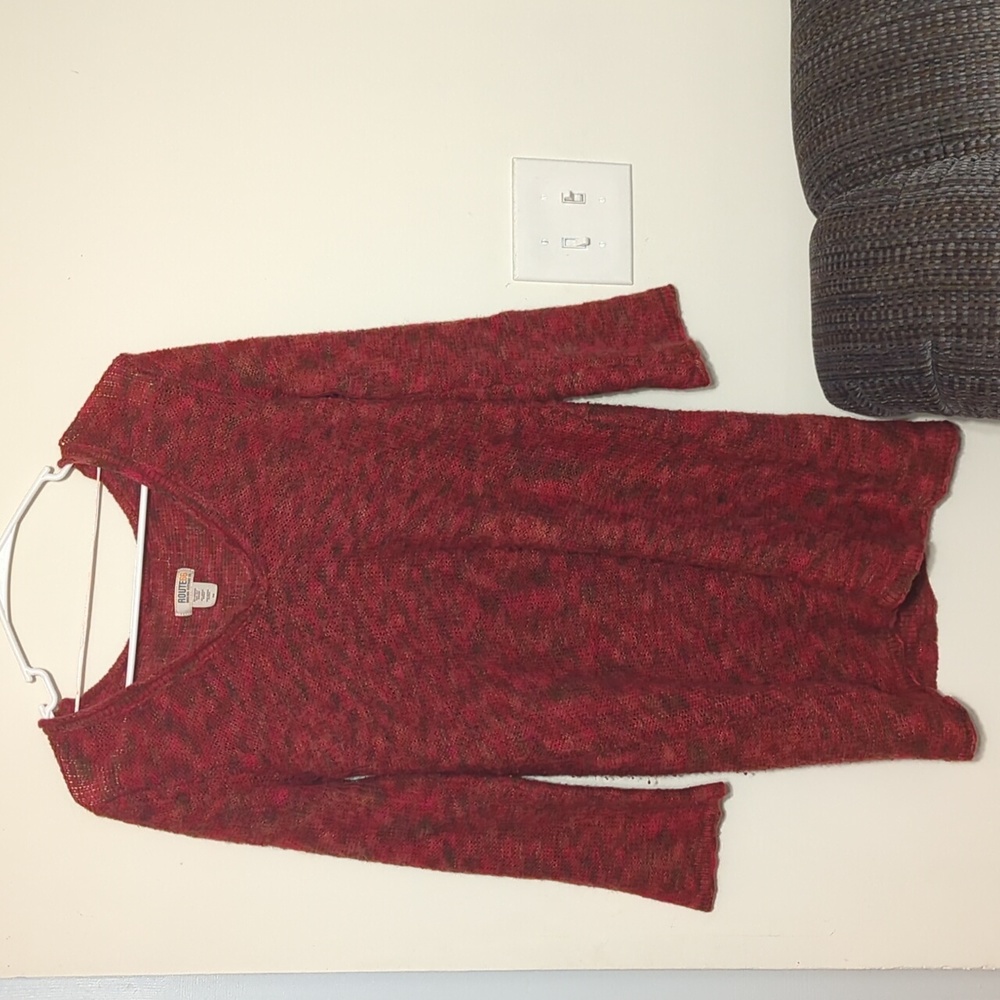 Route 66 woman's Red long sweater size medium